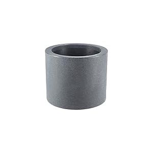 Dehner Pot de Fleurs cubique avec roulettes intégrées, Ø 40 cm, Plastique, Anthracite