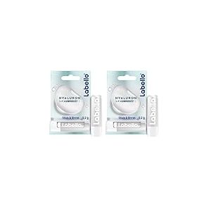 LABELLO Hydratant Hyaluron (1 x 5,2 g), Baume à lèvres à la formule ultra-hydratante et repulpante, Soin hydratant à l’Acide Hyalyronique pour des lèvres lisses (Lot de 2)