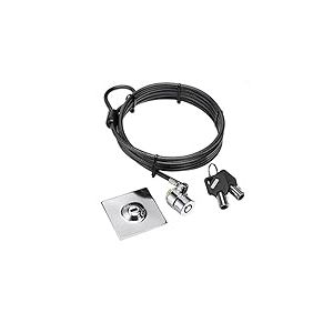 Hamlet xnbtlock20 K C&acirc;ble de s&eacute;curit&eacute; en Acier avec cl&eacute; et Plaque Autocollant 3 m pour Tablette PC, Moniteur et MacBook