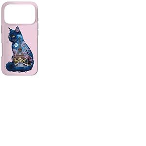 Jolie Silhouette de Chat Parisien Tour Eiffel fran&ccedil;ais europ&eacute;en Coque pour iPhone 17 Pro