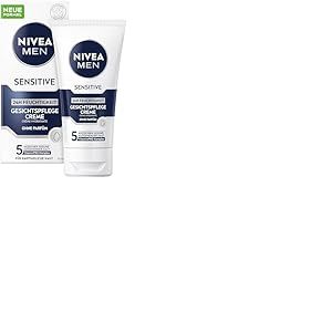 NIVEA MEN Sensitive Crème hydratante 24 h pour peaux sensibles des hommes - Crème apaisante pour le visage pour soulager les irritations de la peau (75 ml)