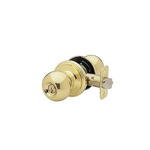 Cuivre Creek Bk2040pb Boule Bouton de porte d'entrée, Laiton poli