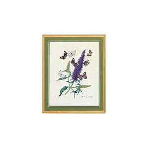 Eva Rosenstand Kit de broderie au point de croix Motif buisson de papillons