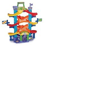 VTech - Parking VIP TutTut Bolides, Circuits, Pistes et Playsets de Jouet, Parking interactif avec Double Position pour Lancer Les Voitures en Course, Comprend Deux véhicules, Version ESP