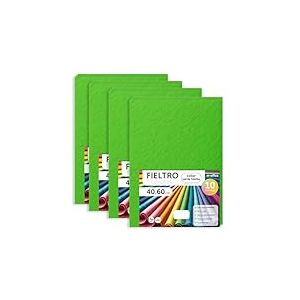 m-office Feutrine Loisir Créatif, Feutrine de Couleurs, Douce et Flexible, Matériau pour Couture, Tissus Patchwork, Idéale pour Projets DIY, Artisanat ou Décoration, 40x60cm (Vert Herbe, 40 pcs)