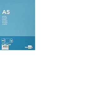 Liderpapel 928228 Papier Écriture A5 80g/m2 Ramette Lot de 100 Blanc