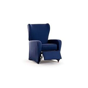 EYSA Housse de canapé bi-élastique pour Fauteuil Relax Couleur Bleu Design Harlem