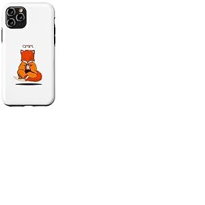 Fox Yoga Kawaii Kitsune Calme Fox Lovers Om OM Namaste Coque pour iPhone 11 Pro