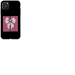 Ruban rose coyote chasseur coyote, coquette Coque pour iPhone 11 Pro Max