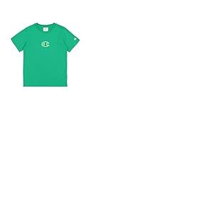 Champion Legacy Boy - T-Shirt à col Rond avec Grand Logo, Vert (GS130), Taille XL, Vert (Gs130), 13-14 Ans