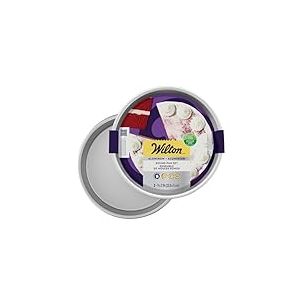 Wilton Performance Pans Moule Rond Pans Plaque à Pâtisserie 23 cm - Set de 2 - Moule à Gâteau en Aluminium Anodisé, Cuisson Uniforme pour Gâteaux et Génoises - 22,8x5,08 cm