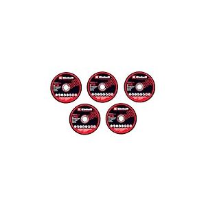 Original Einhell Kit de 5 disques de coupe 76 mm (accessoires pour meuleuses d’angle, Ø 76 mm, alésage 10 mm, pour toutes les meuleuses d’angle compatibles, 5 disques de coupe fins inclus)