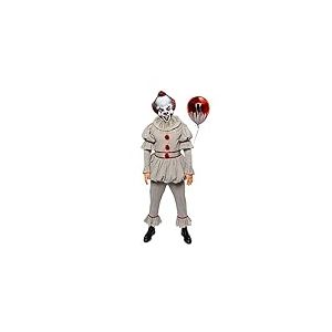 AMSCR Déguisement pour homme Pennywise le clown pour adulte - Cirque d'Halloween - Poitrine : 101,6 cm