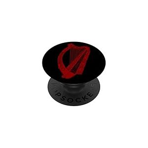 Drapeau de l'Irlande - Drapeau de la Harpe Irlandaise PopSockets PopGrip Adh&eacute;sif