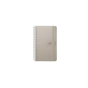 Agenda Scolaire 2025-2026 Oxford Nude 12x18cm 1 jour par page 352 pages Argent