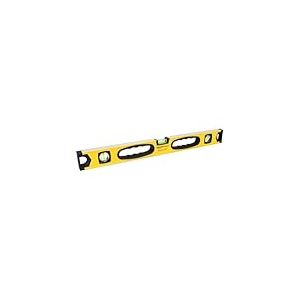 Amazon Basics Niveau à bulle en alliage d’aluminium magnétique de 60.9 cm résistant aux chocs avec 3 bulles (180°-90°-45°), Jaune, noir, transparent