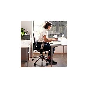 Floortex Tapis de Protection de Sol en Vinyle sans phtalates et antimicrobien, pour moquettes à Poils Standard, jusqu'à 9 mm de Hauteur Totale, 120 x 90 cm, rectangulaire, Transparent Mat