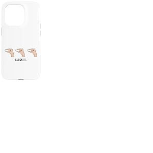 Tendance : mème, clic à la Main, pointeur, Pouce, Doigt, Touche, Horloge Coque pour iPhone 15 Pro