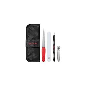 Revlon Kit de manucure avec &eacute;tui de voyage, kit de manucure pour soins des ongles avec coupe-cuticules &agrave; double extr&eacute;mit&eacute;, coupe-ongles &agrave; lame incurv&eacute;e, lime &eacute;meryl compacte et polissoir &agrave; ongles, 1
