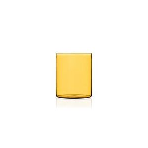 Ichendorf Milano Verre à Eau Jaune | Collection Cylindre Extra Light Couleur | 43 cl | Verre borosilicate | Fait à la main