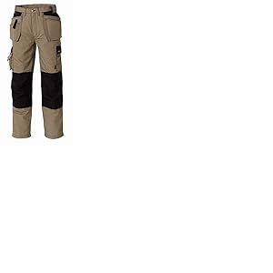 teXXor 4312-62 Panama Canvas Pantalon de travail, Kaki/noir, 62