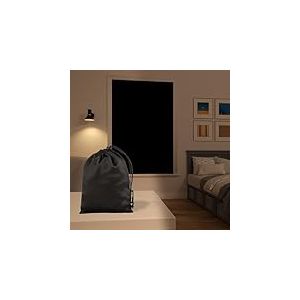 Sun Zero Lights Out Panneau de Rideau Portable à Ventouse, 100% occultant, 127 x 198,1 cm, Noir