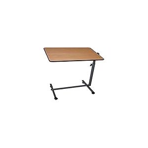 Queralt&oacute; Table d'appoint &agrave; roulettes, pour lit et canap&eacute;, R&eacute;glable en Hauteur, Plateau inclinable, Couleur Bois Marron Mesa Easy 40 x 60 x 70/105 cm