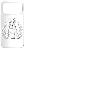 Line Art Scottish Terrier Minimalist Coque pour iPhone 17 Pro Max