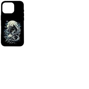 Cr&acirc;ne de Dragon Goth Lune Noir Gothique Femmes Cr&acirc;ne Dragon Coque pour iPhone 16 Pro