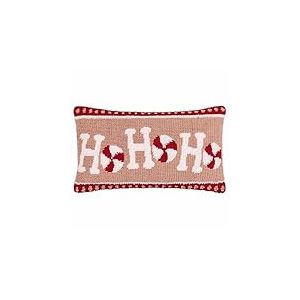 furn. Housse de Coussin Candy Ho Ho Ho – Housse décorative de Noël capitonnée avec Slogan texturé (Rose/Rouge - 30x50cm)