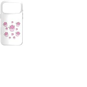Illustration Mignonne du d&eacute;sert Rose Cupcakes et Roses Coque pour iPhone 17 Pro Max