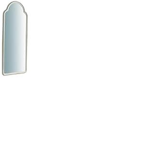 Biscottini - Miroir Mural en Bois Finition Blanc Antique L40xP3xH100 cm - Miroir Mural pour Chambre &agrave; Coucher - Miroir avec Cadre - Miroir Vintage