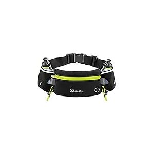 Number-One Ceinture de Course avec Bouteilles d'eau (2 x 175 ML), Ceinture d'hydratation &eacute;tanche, Sac Banane pour iPhone, Poche de Sport r&eacute;glable pour Marathon, Course &agrave; Pied, randonn&eacute;e, Cyclisme,