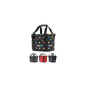 BÜCHEL Panier à Vélo Avant | Sac à Provisions I Pliable I Panier à Vélo Avant avec Fixation Express pour Une Pose et Un Retrait Rapides. I Panier à Vélo Avant