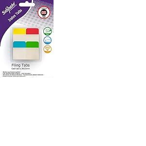Snopake Onglets repositionnables extra épais 38x25mm - 80 onglets [Assortiments/semi-transparent] 15882
