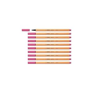 STABILO Stylo feutre pointe fine point 88 - Lot x 10 stylos feutre - Rose Framboise (88/17)