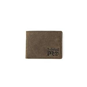 Timberland PRO Portefeuille RFID en Cuir avec Poche Rabattable Amovible et Porte-Cartes, Marron foncé/Pullman, Taille Unique Homme