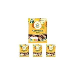 SUN - Cerneaux de Noix 250 g - Noix Décortiquées - Sans Coque - Fruits Secs pour Snacking, Apéro, Cuisine & Pâtisserie - Apéritif, Encas Sain (Lot de 4)