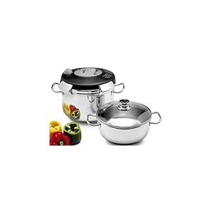 Artame 38101 Luna Ensemble Autocuiseurs INOX 18/10 8 + 4 L