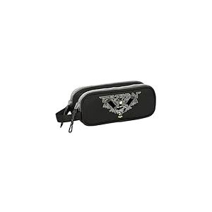safta Batman Game Over - Trousse Double pour Enfant, idéale pour Les Enfants d'âge Scolaire, Confortable et Polyvalente, qualité et résistance, 21 x 6 x 8 cm, Noir, M, Décontracté