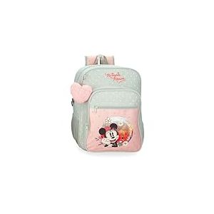 Disney Joumma Minnie Wild Nature Sac à Dos Scolaire Adaptable à Chariot Vert 30 x 38 x 12 cm Polyester 13,68 l, Vert, Sac à Dos Scolaire Adaptable au Chariot