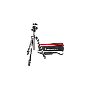 Manfrotto MKBFRTC4GT-BHUS Befree Advanced Travel Tripod, Twist Lock with Ball Head for Canon, Nikon, Sony, DSLR, CSC, Mirrorless, Up to 10 kg, Lightweight with Tripod Bag, Carbon, Black, Black/Silver