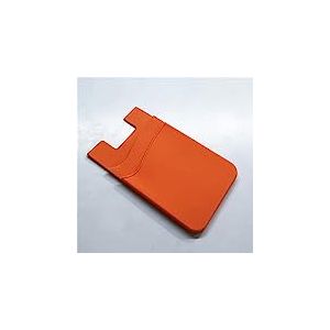 QLLQ Autocollant double couche en silicone pour téléphone portable, double couche, pour contrôle d'accès aux cartes de crédit, convient pour tous les téléphones portables, orange