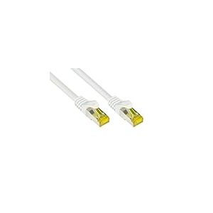 Good Connections Cat.5e Ethernet LAN Patch Cable Snagless RNS, SF/UTP, 100 MHz; Gigabit Capable (10/100/1000 Base-T Ethernet Networking) for Patch Panel, Switch, Router, Modem White 5 m