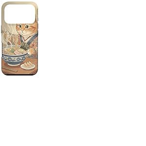 Chat Vintage en Kimono Mangeant des Ramen Japonais Japonais Japonais Coque pour iPhone 17 Pro