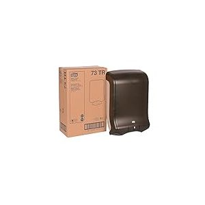 TORK 73TR‿Distributeur de serviettes à main en plastique pliable multiplis et en C 45,7 cm de hauteur x 29,7 cm de largeur x 16,5 cm de profondeur, fumée (lot de 1 distributeur) pour une utilisation avec Tork CB530, MB550A et MK520A