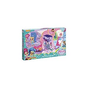 Kit Cr&eacute;atif - Shimmer Shine - 3 In 1 - Boite de 3 Activit&eacute;s (Perles &agrave; Repasser, Feutres &agrave; Souffler et Sac &agrave; D&eacute;corer) -