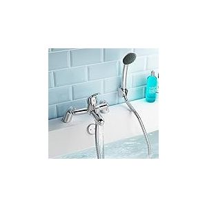 VeeBath EBA82 Egham Robinet mitigeur Monobloc Moderne à Levier Unique pour Baignoire et Douche-Chromé