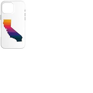 California West Coast Sunset State Map Souvenir de Vacances Coque pour iPhone 16 Pro Max