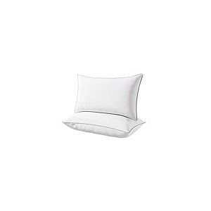 Novilla Oreiller 40x80 Lot de 2 Coussin Blanc | Garnissage 100% Fibre Polyester Bon Soutien du Cou | Oreillers Dodo Moelleux pour Hotellerie Lit Canapé | Respirant et Doux Carré avec Fermeture Éclair